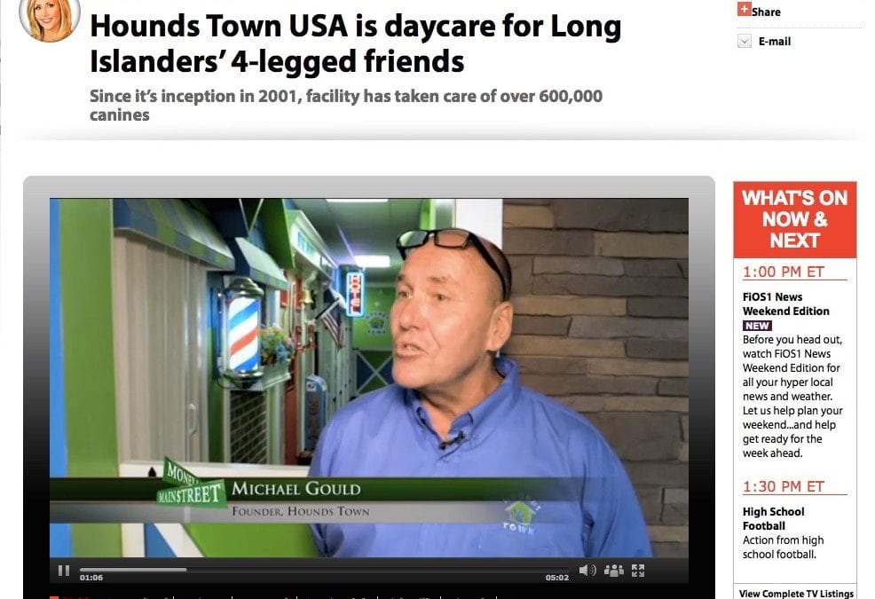 Pet Care Franchise Hounds Town USA Featured on Fios News