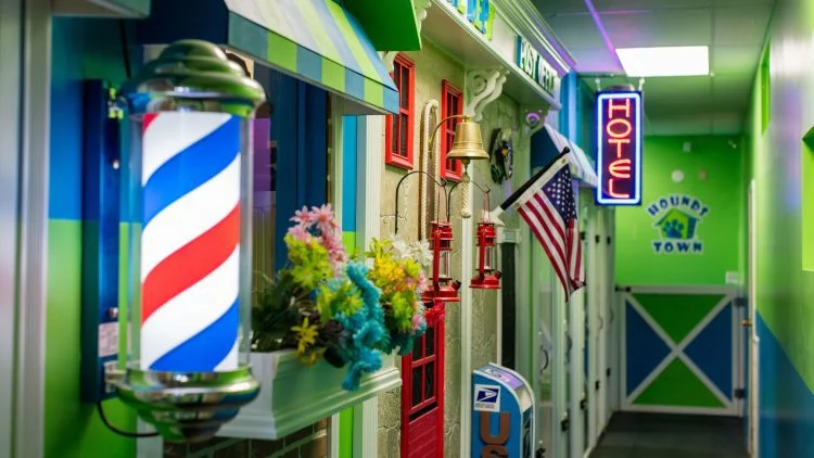 hounds town interior dog daycare franchise