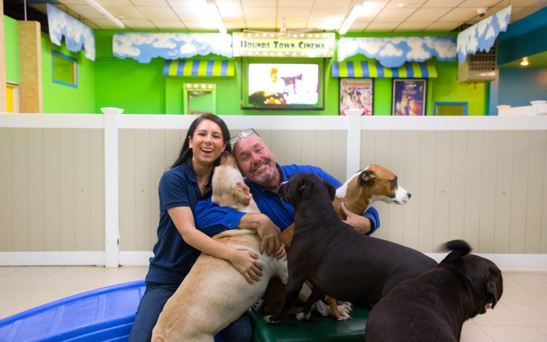 Hounds Town dog daycare business Founders Mike Gould and Jackie Bondanza