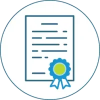 Certificate with a ribbon, symbolizing achievement and recognition in dog daycare services.