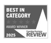 Best in Category award badge for Hounds Town, recognizing excellence in dog daycare services for 2025.